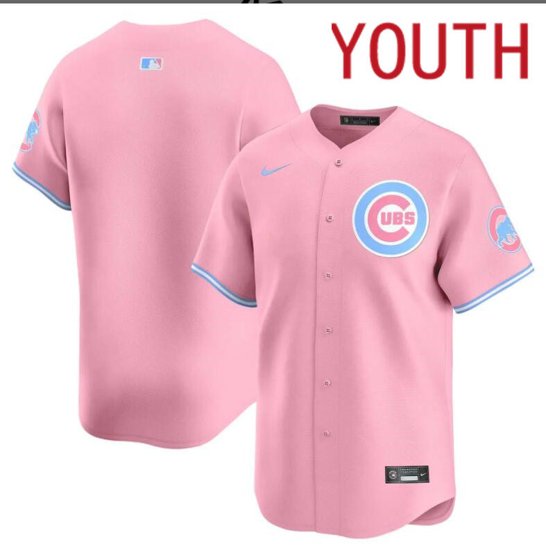 Youth  Chicago Cubs blank pink 2024 Nike MLB jersey